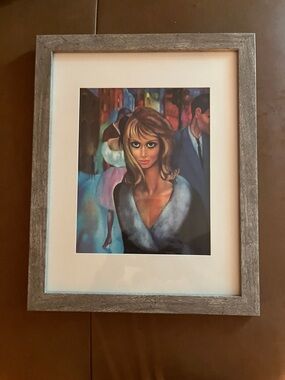 Big Eyes Mid Century Modern Kitsch Print